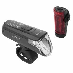 Lunivo Jeu Lampes Éclairage Avant à Batterie Lynx F60 + Éclairage Arrière à Batterie Lynx R3